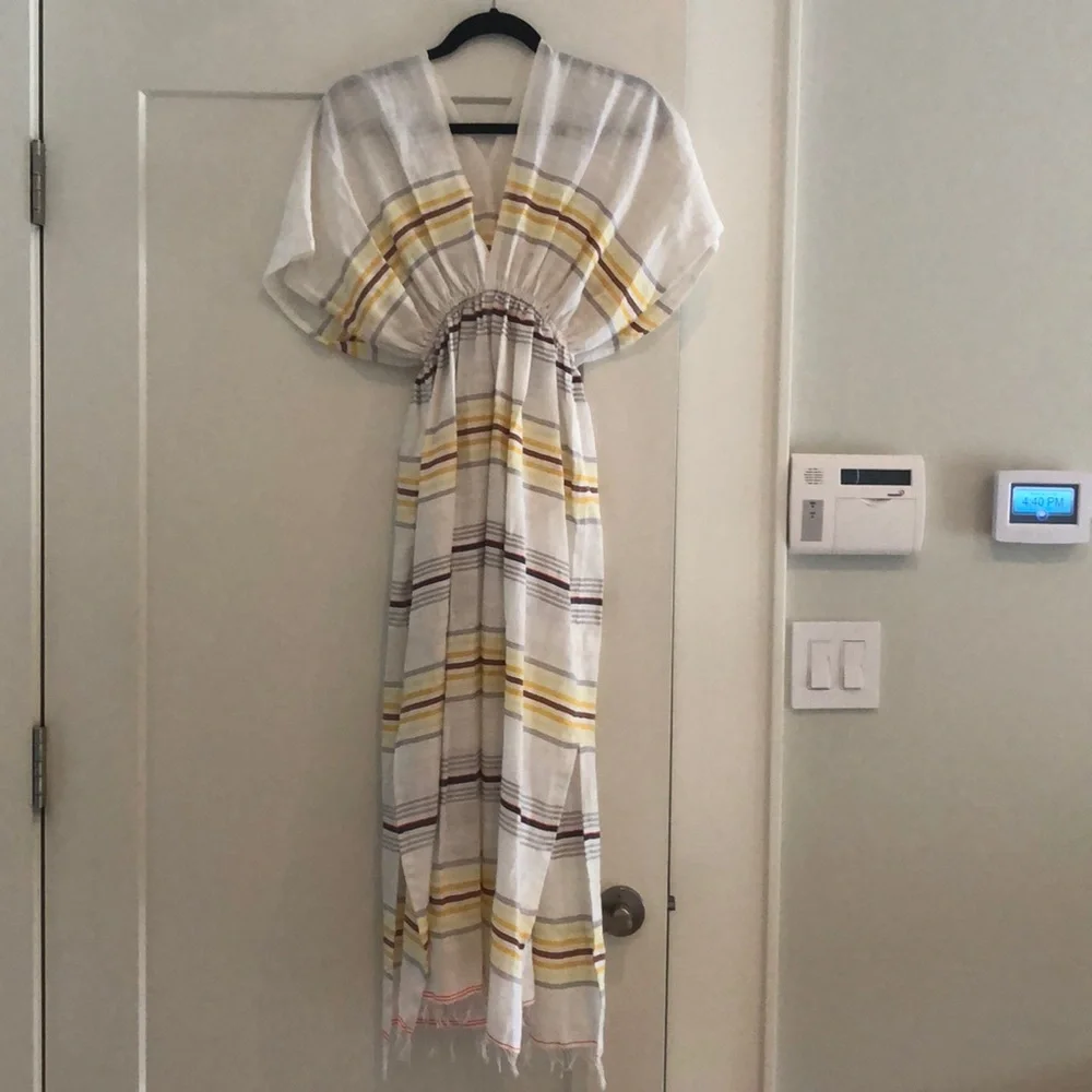 LemLem kaftan fringe dress coverup size small - Picture 2 of 7